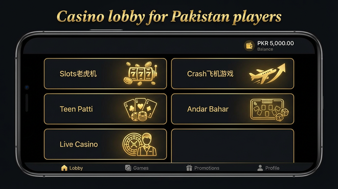 Lobby view of PRP Win Game.version.slots low budget for Pakistan users